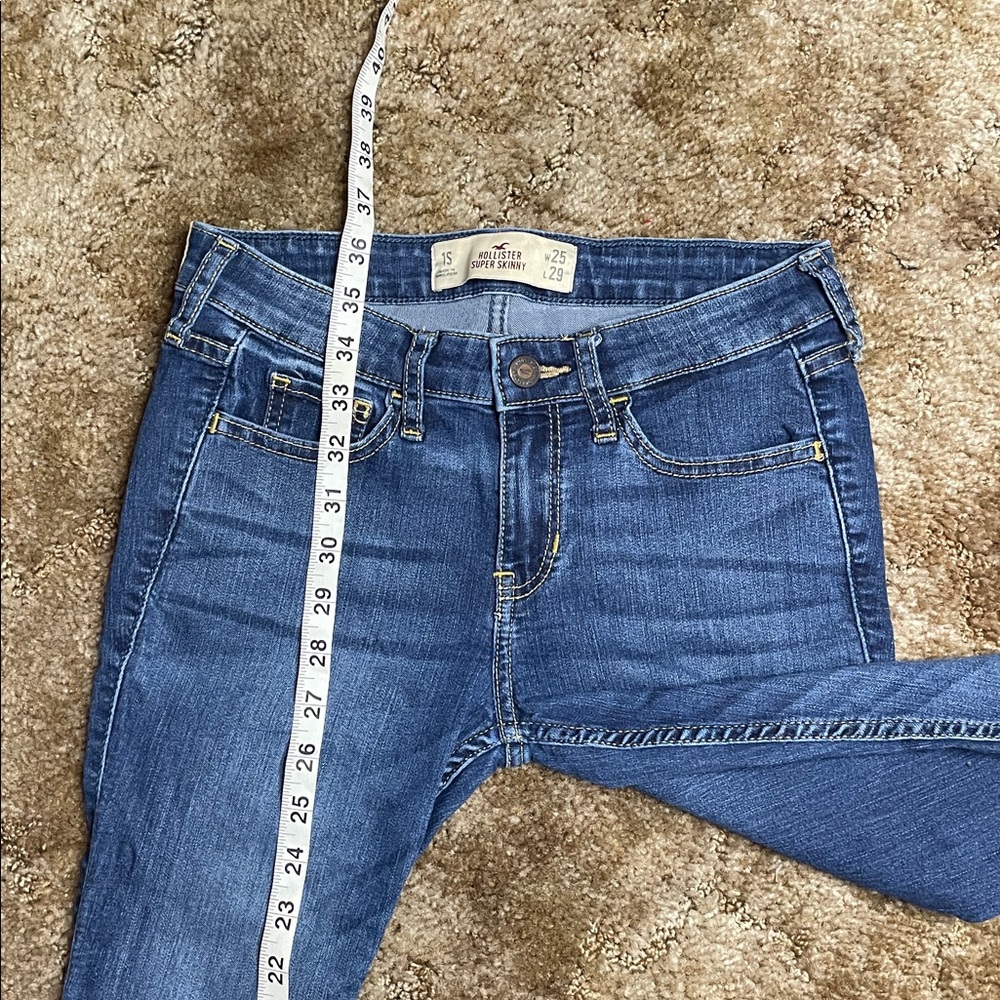 Hollister Y2K Super Skinny 2000s Style Low Rise Jean Size 1s/w25/L29 - Picture 6 of 6